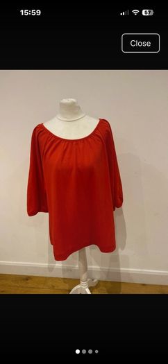 Carolyn Donnelly size 14 - new -orange viscose mix top