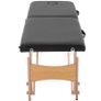 2 Section Foldable Massage Table Professional Salon SPA Facial Couch Tattoo Bed with Carry Bag Black Image 6
