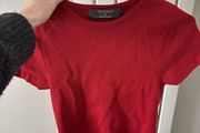 Primark red knit tshirt brand new size S