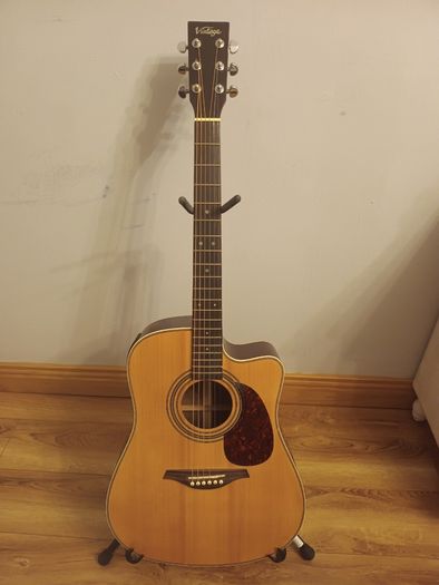 Vintage electro-acoustic guitar