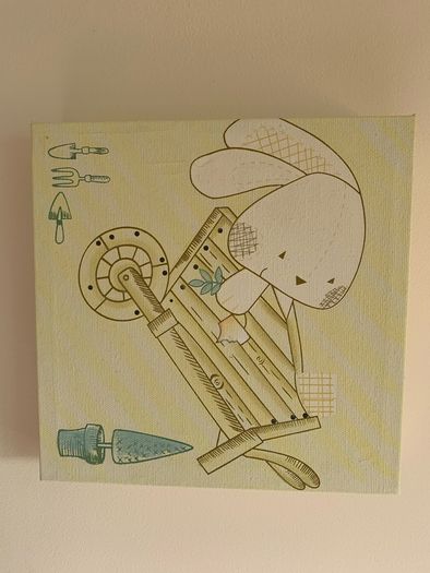 Mamas and papas zeddy and parsnip wall canvas and lamp shade