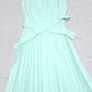 Pleated dress with short sleeves Matching belt - mint Image 3