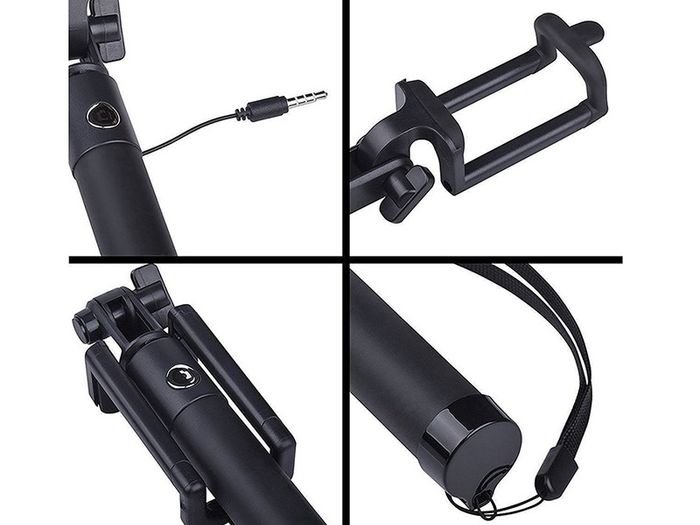 New Long Selfie Stick 270 Degrees Non Slip Monopod For Phones 3.5mm Jack #1431