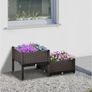 2 Raised Outdoor Garden Planters Image 2