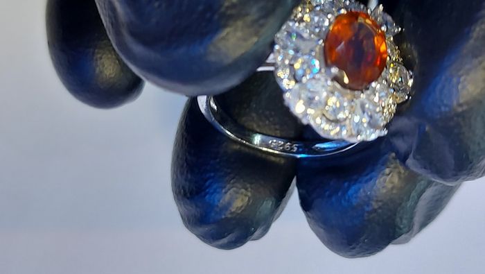 Citrine 0.7 ct Ring 925 Silver New