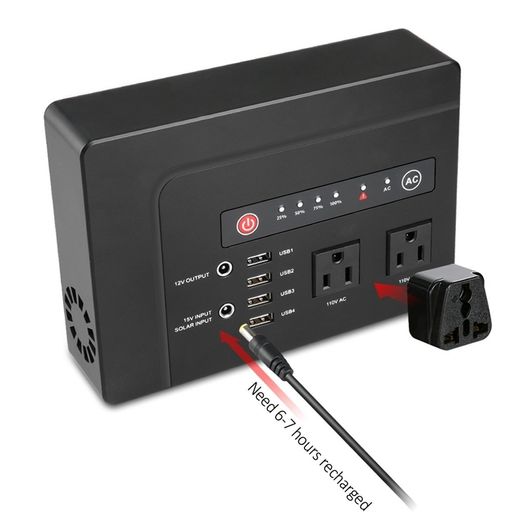 42000mAh 250W (Max) Power Bank  AC Outlets & 4 USB Ports Universal Travel Charger