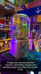 Retro coin operated gumball machine