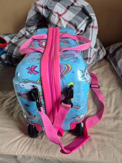 Star unicorn wheelie kids hard travel case