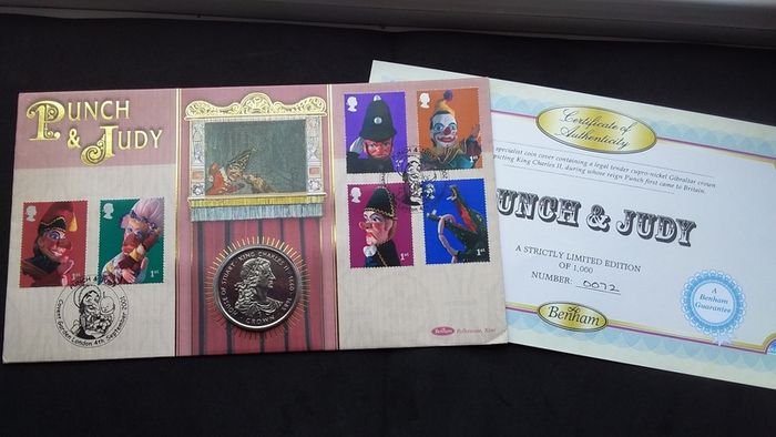 Great Britain Stamps : Punch and Judy Benham Stamp and Coin Limited Edition Cover - 2001