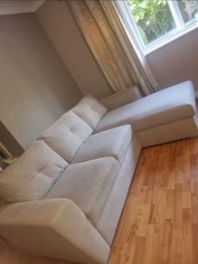 L Shaped Corner Sofa Bed With Storage - Taupe