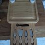 Wooden cheese board and knife set Image 4
