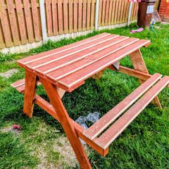 Handmade wooden bench