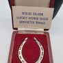 Vintage sterling silver lucky horse shoes serviette ring Image 6
