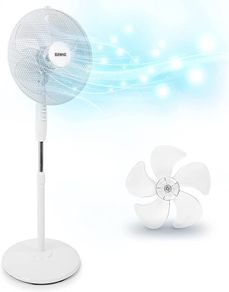Pedestal Fan FN30, Air Cooling Electric Cooler Summer Floor Standing Fan, Oscillating Rotating, Height Adjustable, 16 Inch Tilting Head,60W, ideal for Home of Office (FREE POSTAGE)