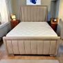 Cream Panel Border bed And Mattress Image 2