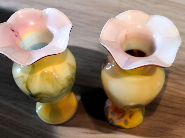 Pair of gorgeous glass vases possible Murano