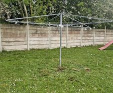 large steel rotary washing line