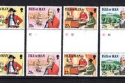 1981 Isle of Man 150th Anniversary of Colonel Mark Wilks (1760-1831) Commemorative Stamps Gutter Pairs Mint Never Hinged (MNH)