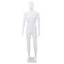 Full Body Male Mannequin with Glass Base Glossy White 185 cm Image 3