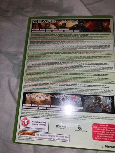 Xbox 360: rare Gears of war 1 & 2 Bundle copy