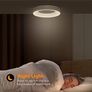 SALE | LED Ceiling Light Dimmable with Remote Control, 24W Flush Ceiling Light, 3000K-6500K 2400LM for Living Room, Bedroom, Kids Room, Dining Room, Kitchen, Bathroom, Round 11 Inch Image 3