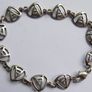 Vintage 925 Sterling Silver AA Link bracelet with Triangular Design Image 2