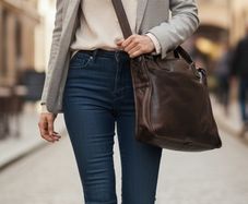 Rehard Italian Leather Women's Messenger Work Bag