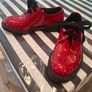 Customised red glitter loafers Image 2
