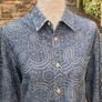 Jack and Jones denim Paisley print shirt unisex size Large Image 2