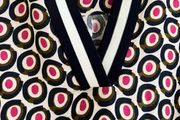 Size 12/14 Navy &amp; Cream Dress by Milano, Italy
