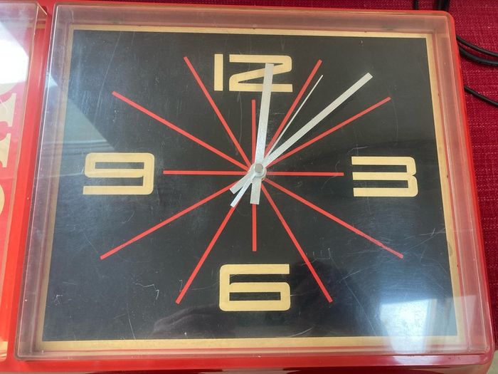 Coca Cola Clock upgraded to quartz movement 53.5 x 33.5 cm
