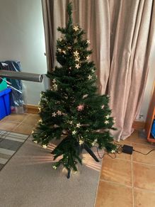 Christmas Tree artifical green fibre optic. Approx.26 inches wide and  60 inches high