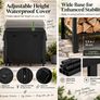 4ft Outdoor Firewood Log Rack with Waterproof Cover Image 2