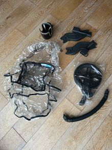Adapters and Raincover. Accessories for Uppababy vista including adaptors