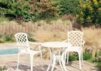 3 Piece Bistro Set Cast Aluminium White