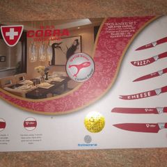 royal black cobra line swiss cutlery set