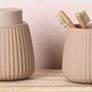 Soap dispenser + toothbrush holder bathroom SET NIKKALA rose Image 2