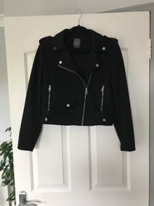 Faux Suede  Biker Jacket (Size 12)