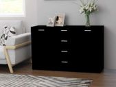 Sideboard Black 120x35,5x75 cm Chipboard
