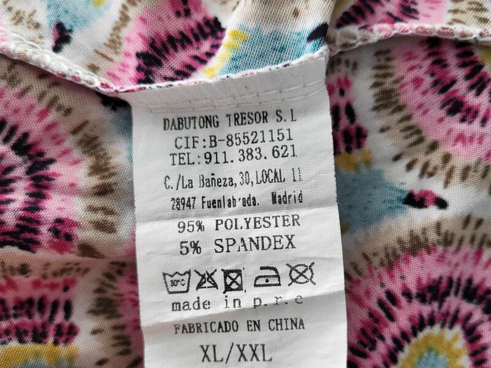 Pink pattern dress, Size XL-XXL / 12-14
