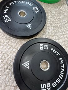 2 x 15kg Olympic Rubber Bumper Plates