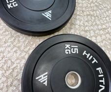 2 x 15kg Olympic Rubber Bumper Plates
