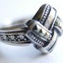 Vintage Estate Sterling Silver 925 Bow Ring (size P1/2 - 5g) Image 5