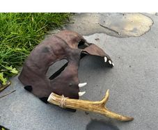 Hunters Death Mask Half Mask Post Apocalypse Scary Creepy Wild Masquerade
