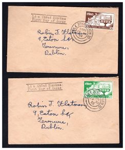 1958 Ireland Constitution of Ireland (21st Anniversary) Commemorative Stamps Addressed First Day Cover (FDC) with Dublin Cancel
