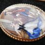 Vintage Countess Fine Bone China with Black Velvet Wall Decor Set of 2 Image 3
