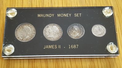 Maundy silver coin set 1687 James II
