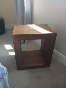 solid oak display unit