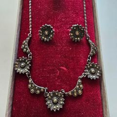 Vintage Sterling Silver And Marcasite Jewellery Set