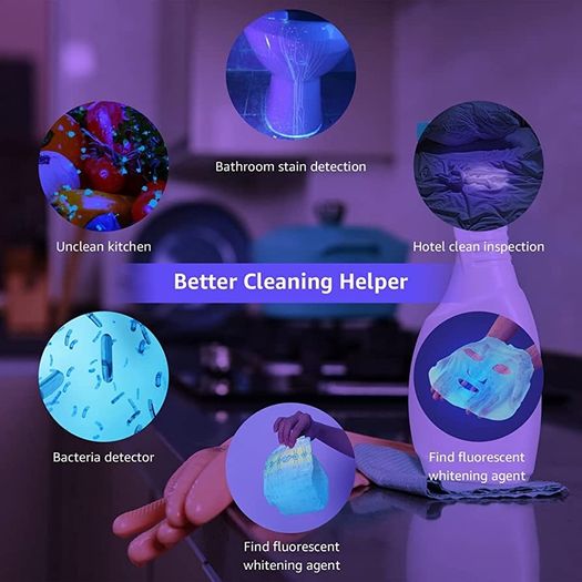 21 LED 395nm UV Torch, Black Light Detector for Pets Urine, Stain, Bed Bugs on Carpet or Floor, Fake Banknote and More, Valentines Day Gift, 3 AAA Batteries Included (FREE SHIPPING)